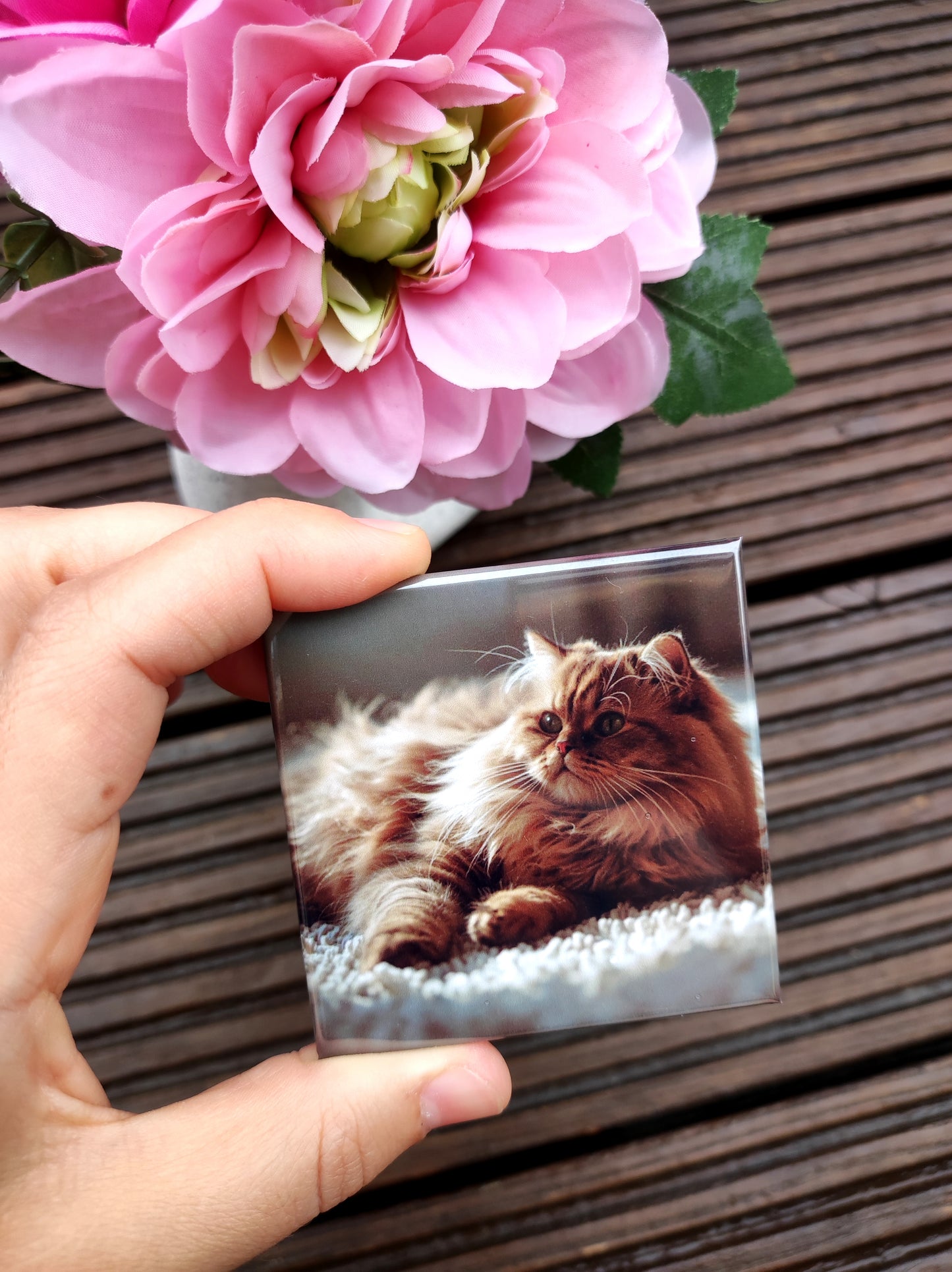 Personalisierte quadratische Fotomagnete 65×65 mm – Set 12 Stück